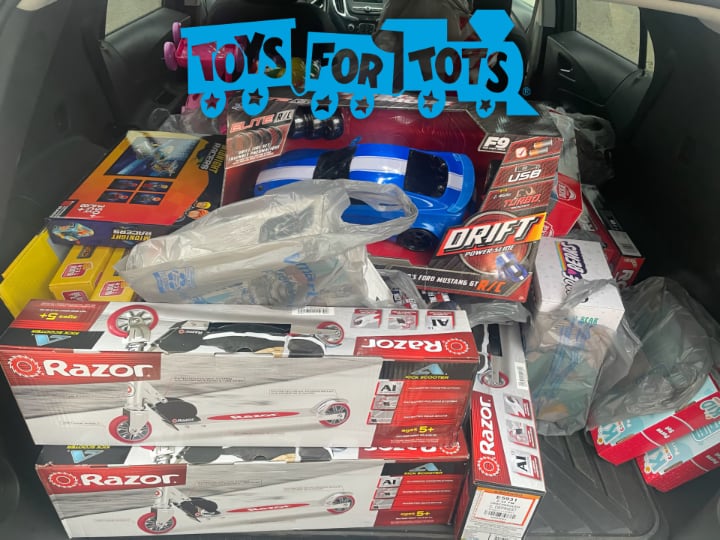 Toys for Tots Donations from E-Tank employees
