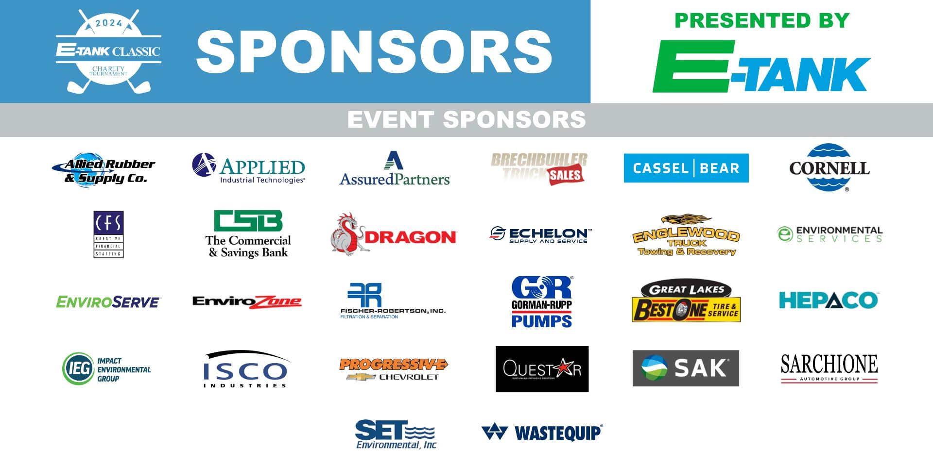 E-Tank Classic Sponsors